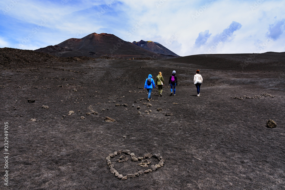 意大利西西里岛的埃特纳火山