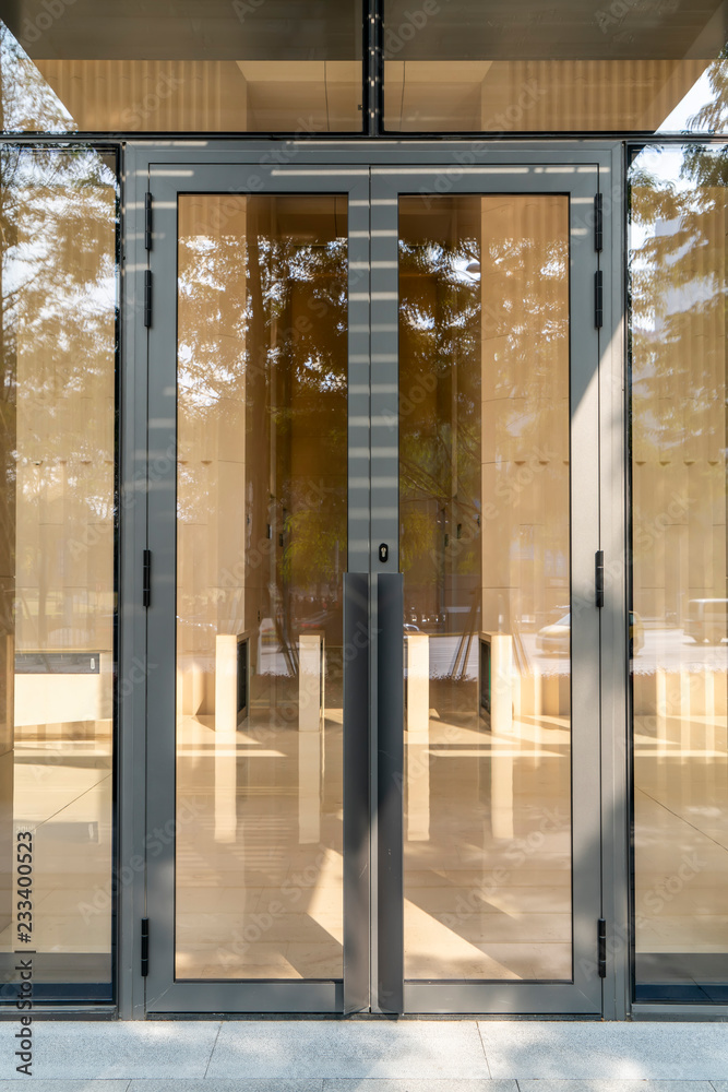 Glass doors for modern architecture..