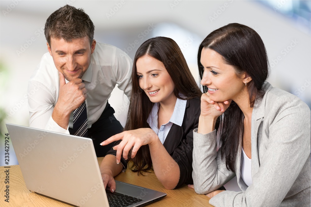 Young couple meeting financial adviser