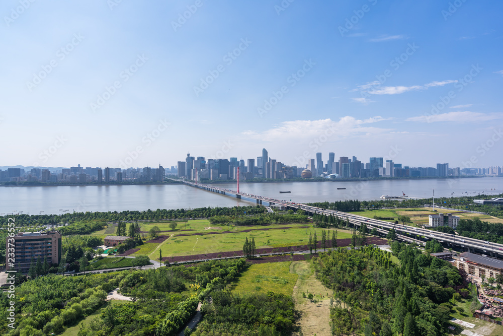 城市天际线全景