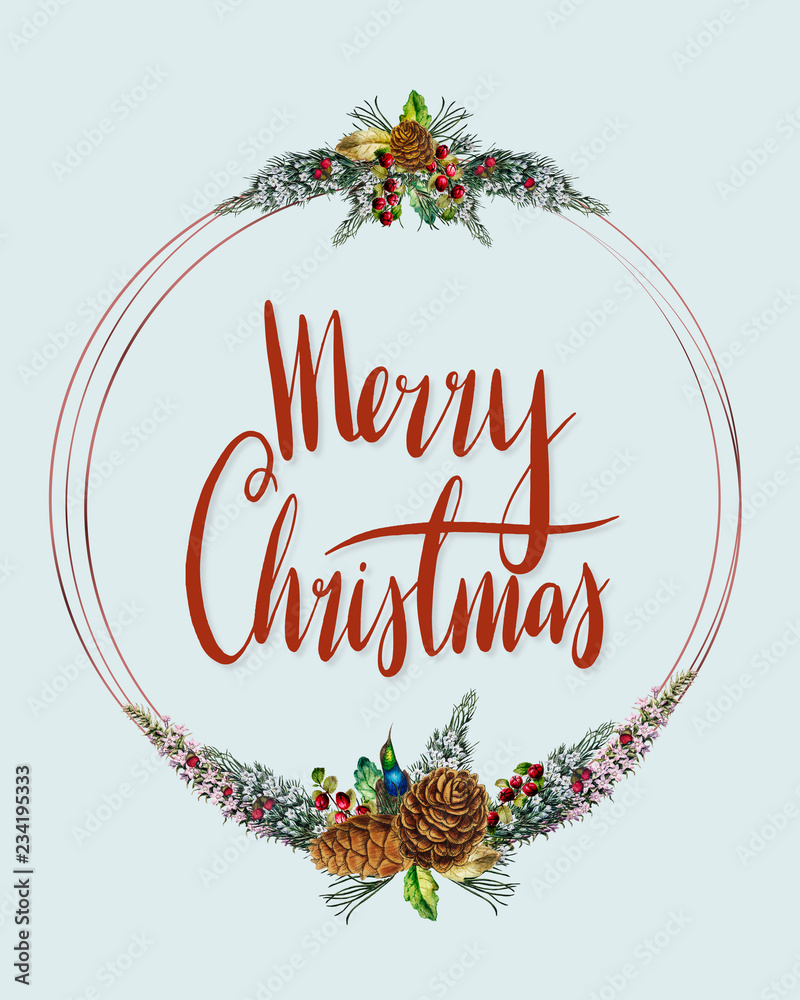 Merry Christmas card vector