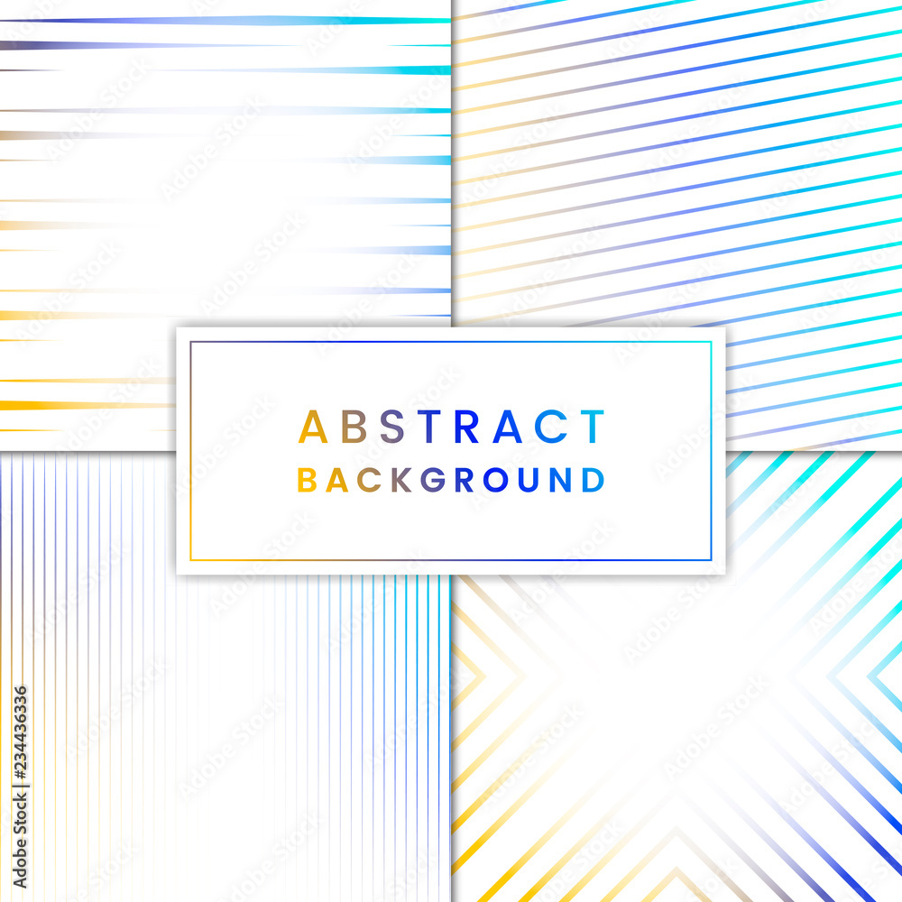 Blue and yellow abstract background vector set