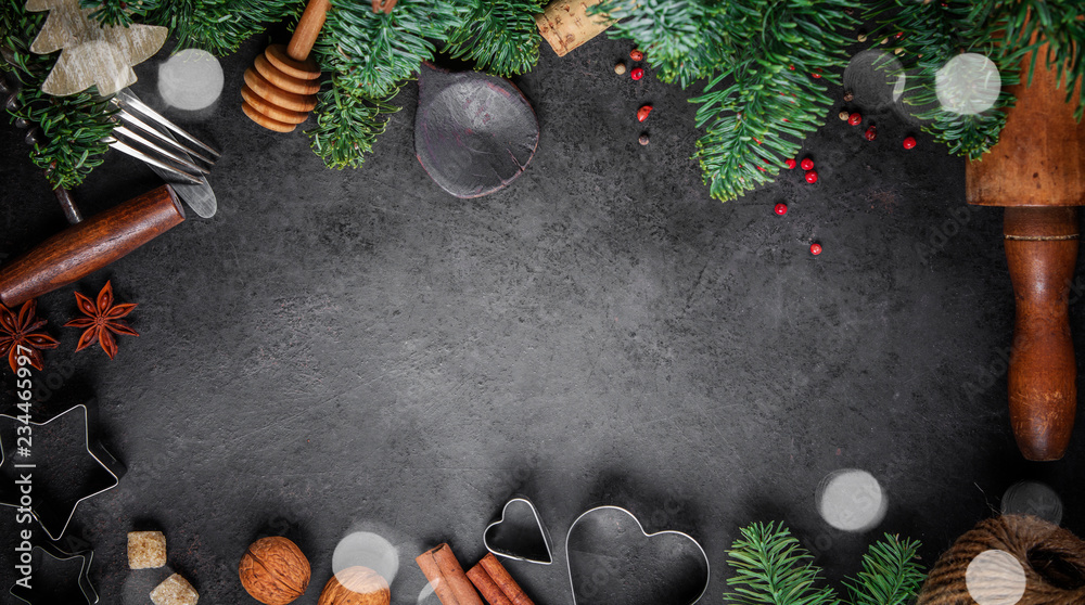 Christmas cooking background - space for your text