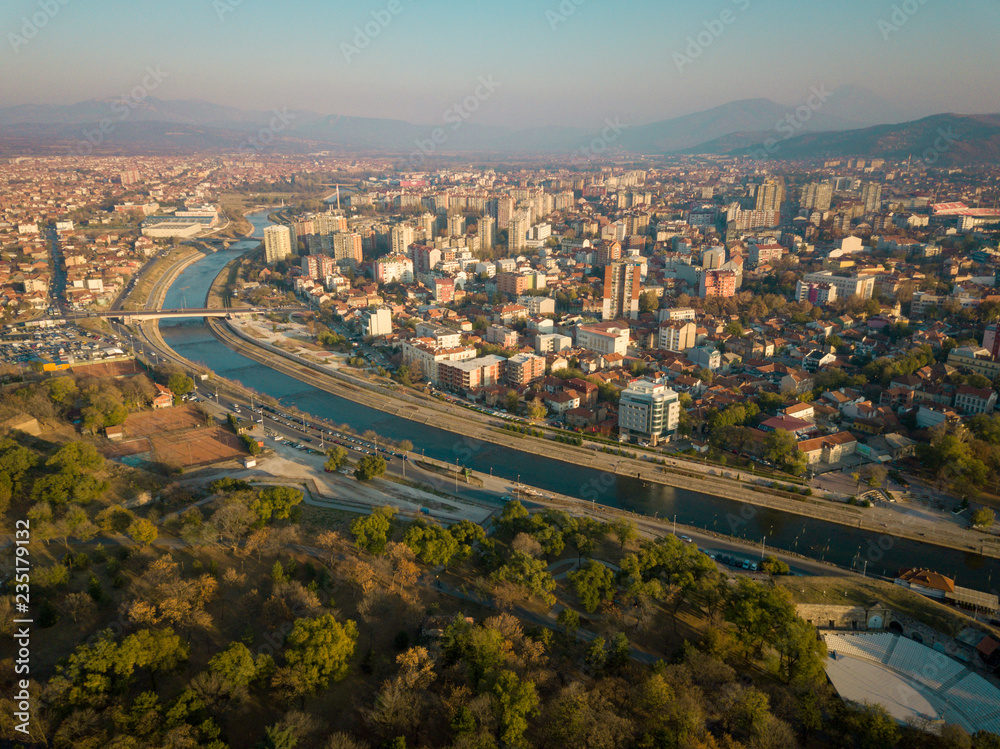 Aerial photo of the city of Nis, Serbia