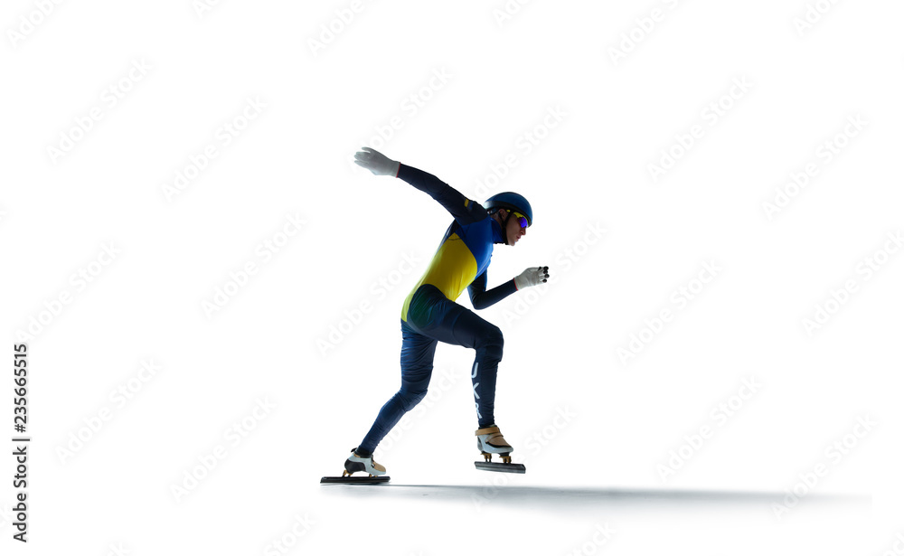 short track speed skating isolated