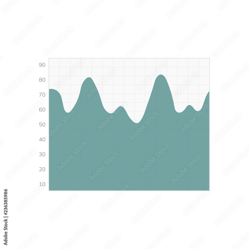 Growth rate chart infograph vector