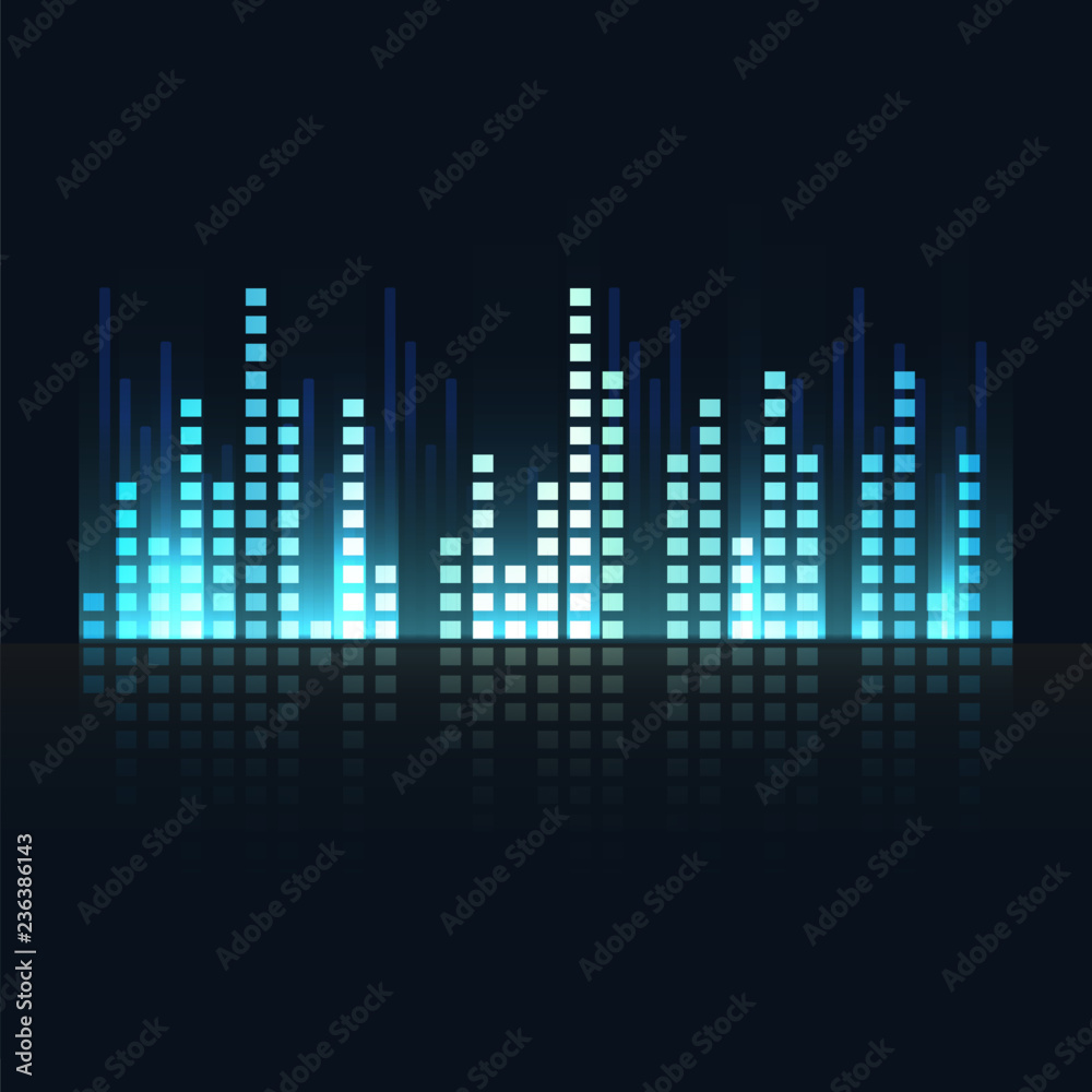 Sound wave equalizer vector design