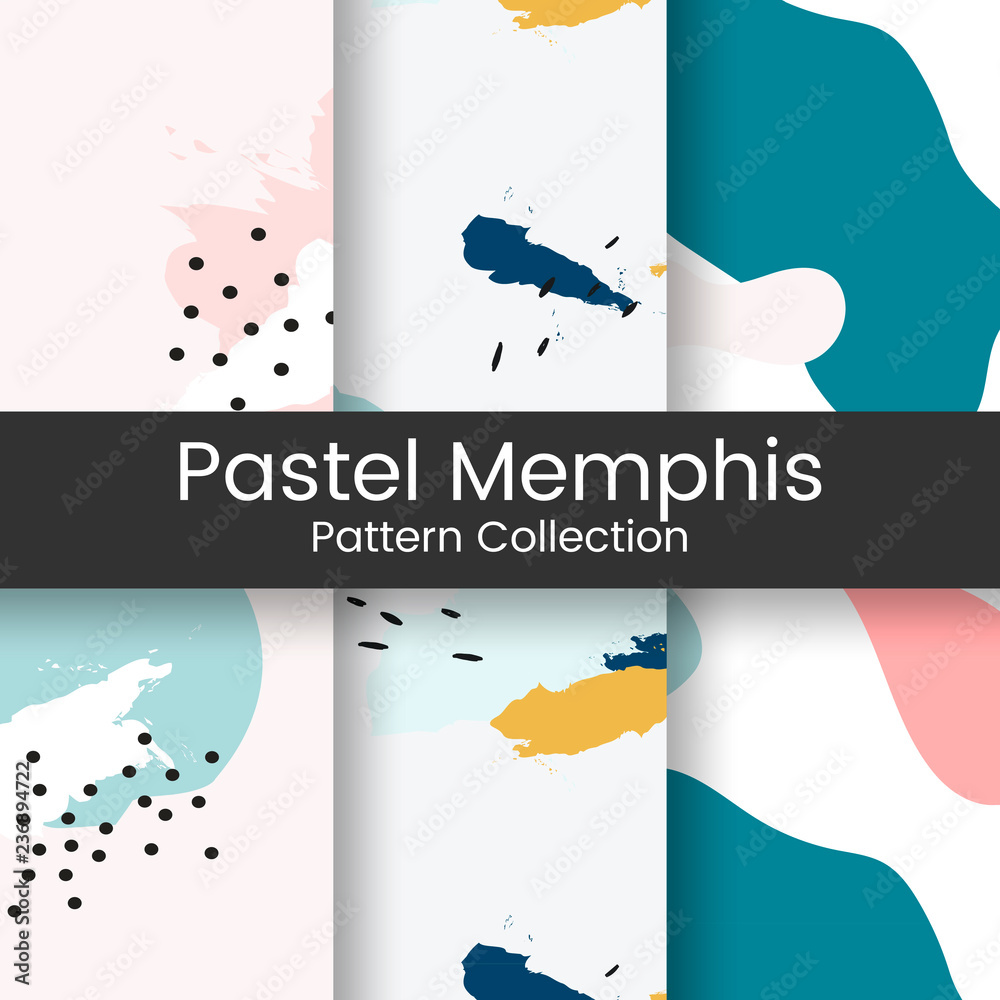 Pastel Memphis图案设计矢量