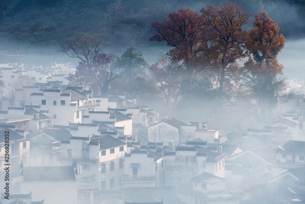 石城村美丽的晨景