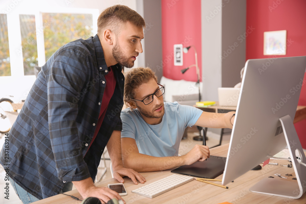 IT specialists working in office