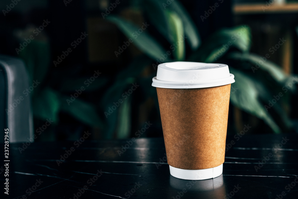 Mockup of a disposable coffee cup