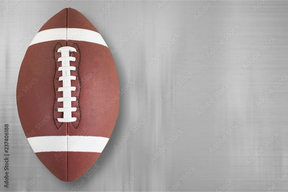 American football ball isolated on white background