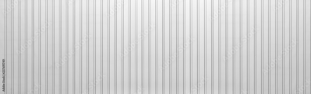 Panorama of White metal plate pattern and background