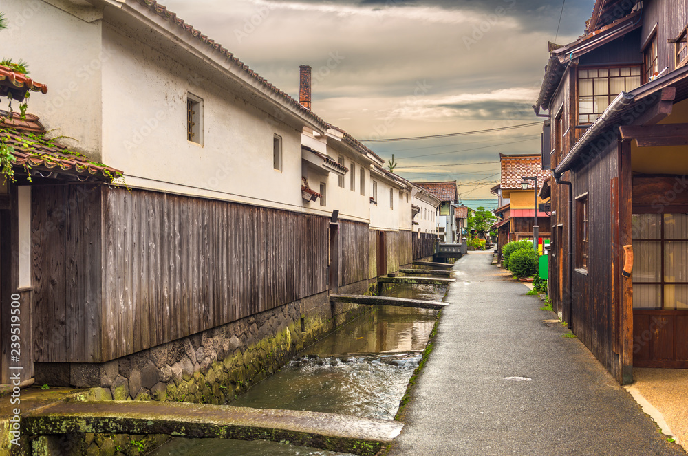 日本鸟取县黑潮市老城区