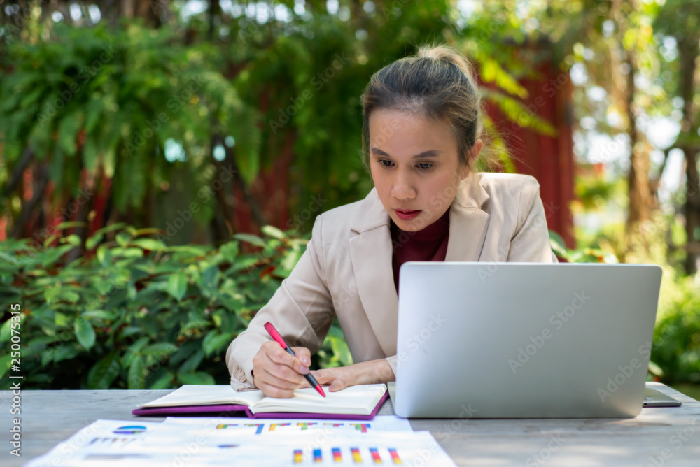 Business woman working