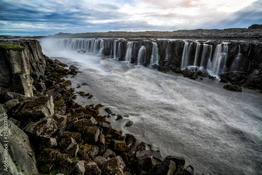 Amazing scenery of Selfoss waterfall in Iceland.