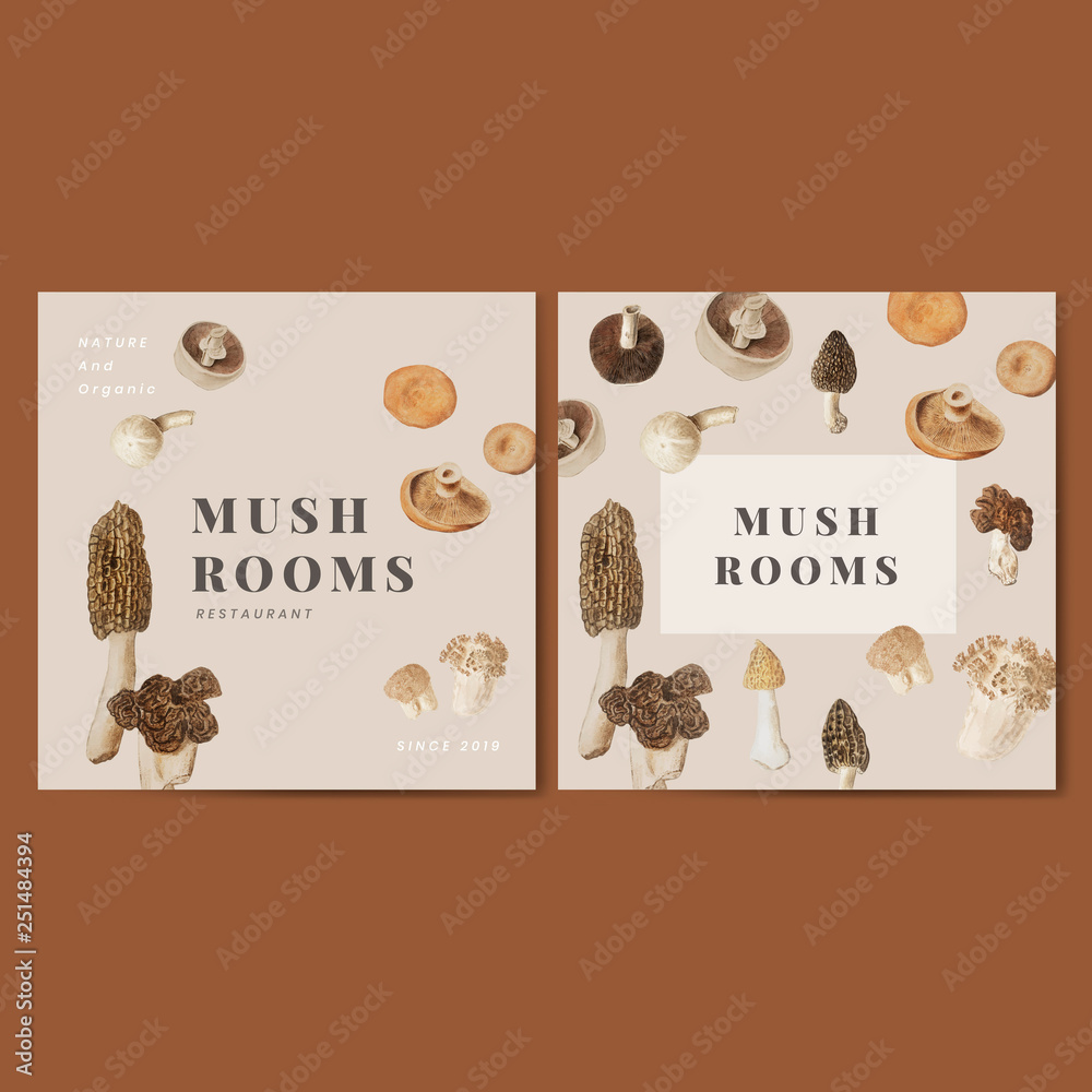 Mushroom poster set