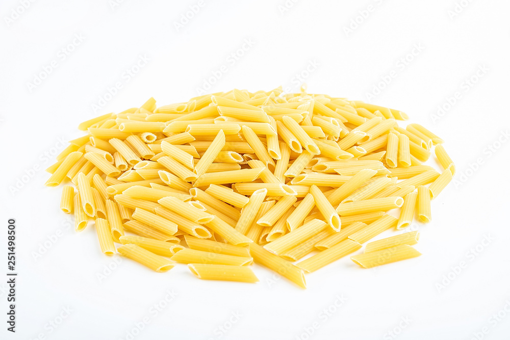 Beveled tube pasta spaghetti