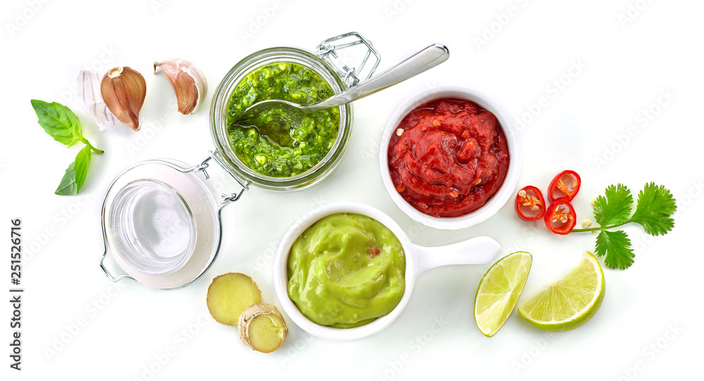 various homemade sauces