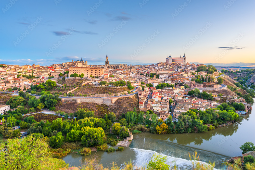 Toledo, Spain old town city skyline