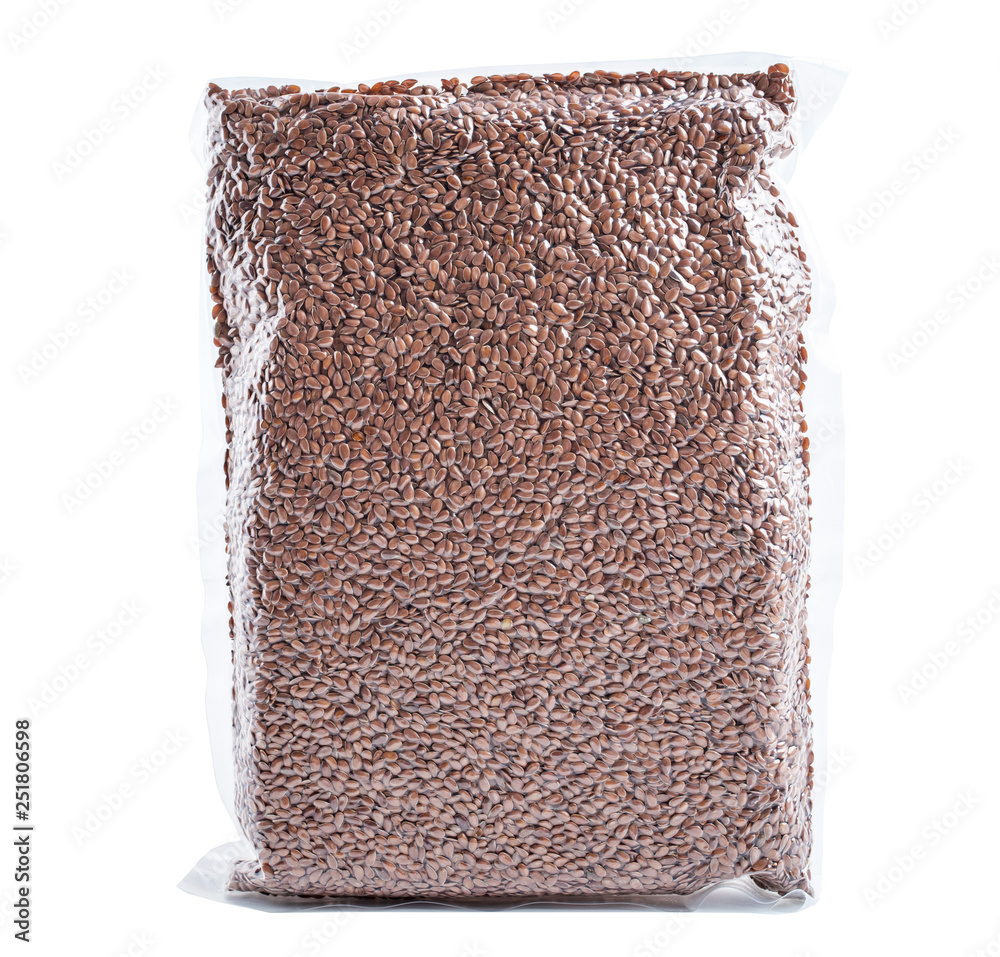 a bag of vacuum packed flaxseed