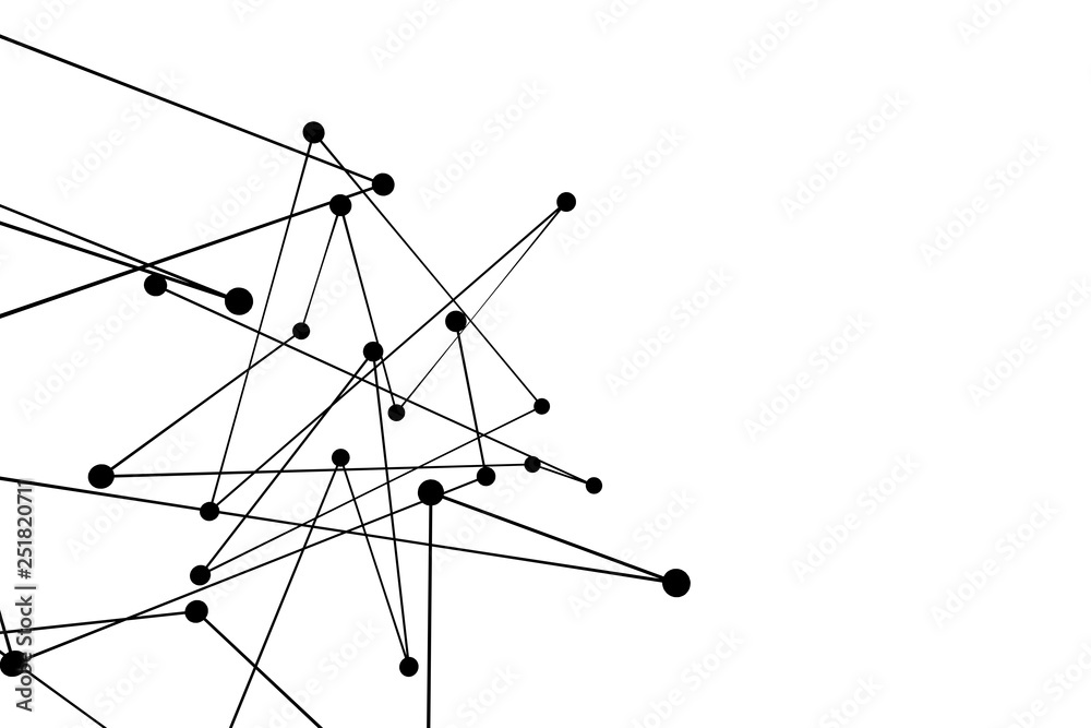 3d渲染，具有化学背景的线条和点