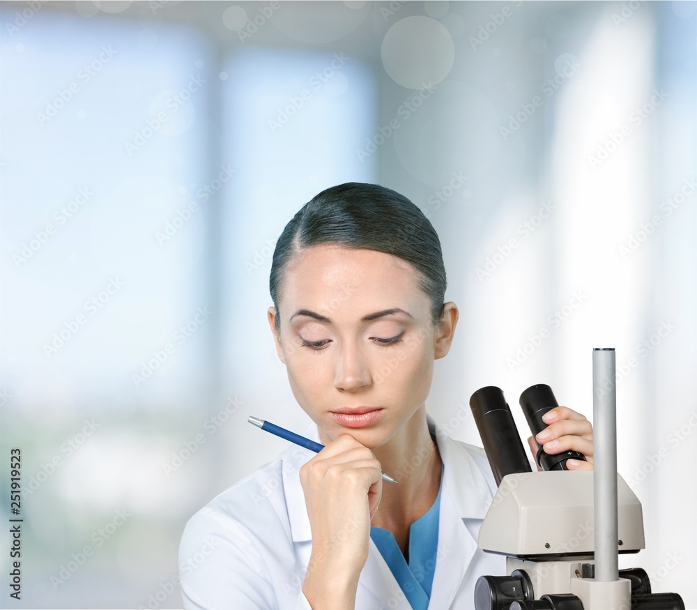 Scientist man working at the laboratory