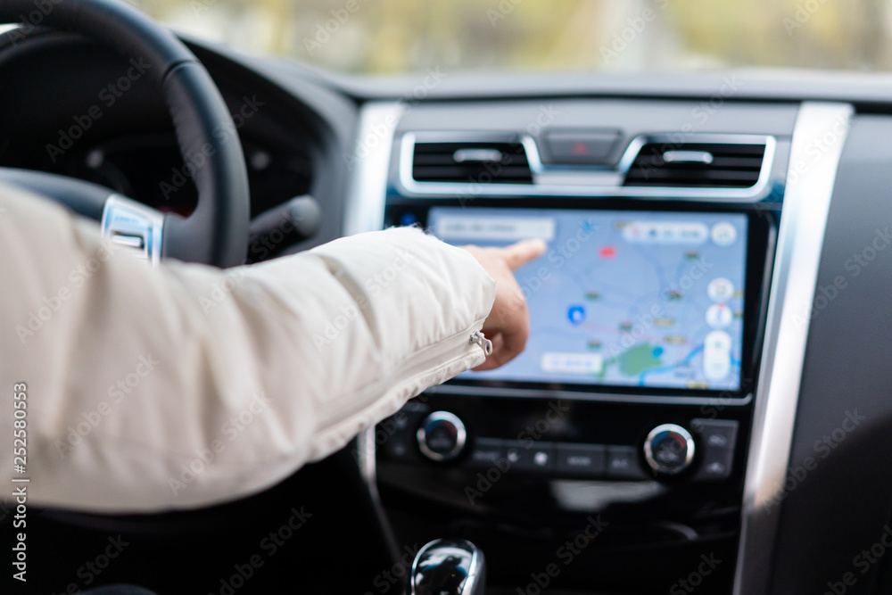 woman driving a car