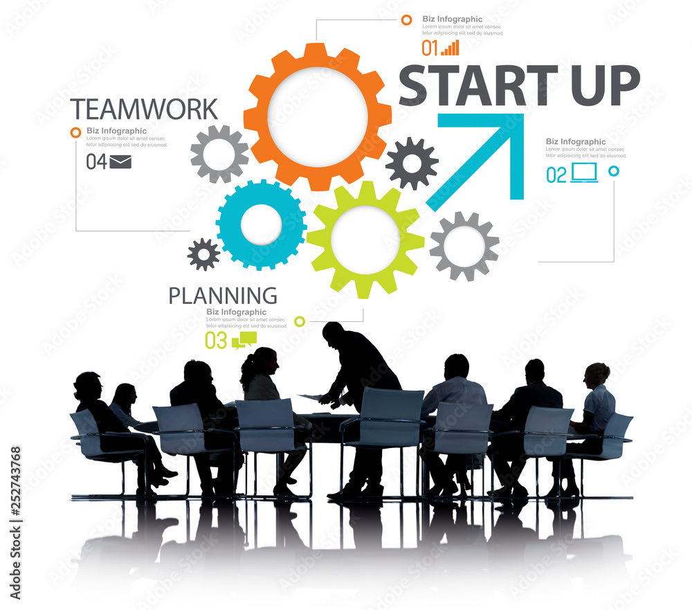 Startup New Business Plan Strategy Teamwork Concept