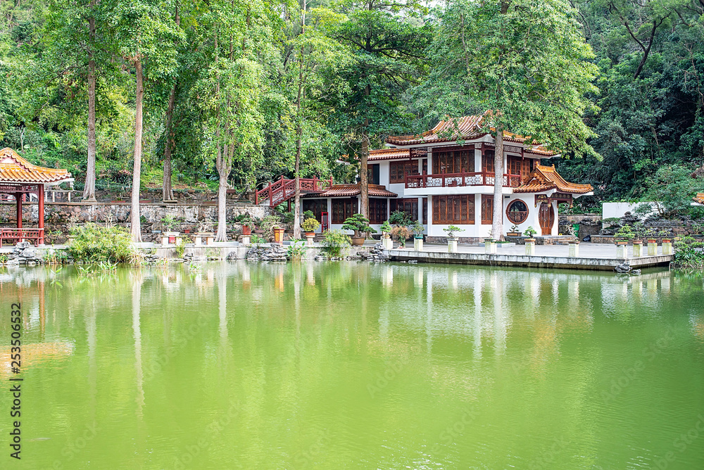 深圳仙湖植物园盆景园古建筑庭院