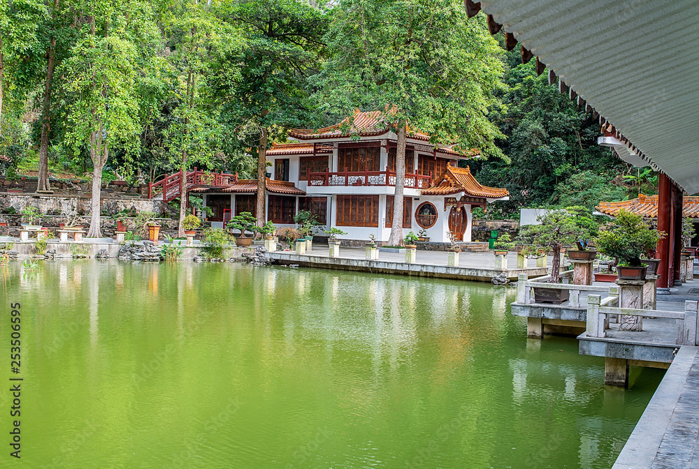 深圳仙湖植物园盆景园古建筑庭院