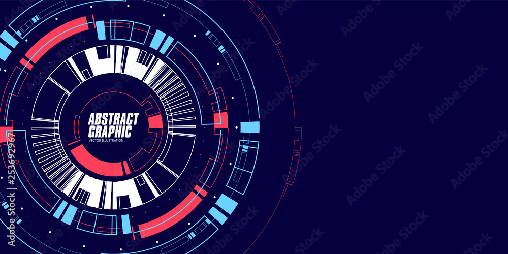 抽象的环形图形，未来的科技感，矢量背景。