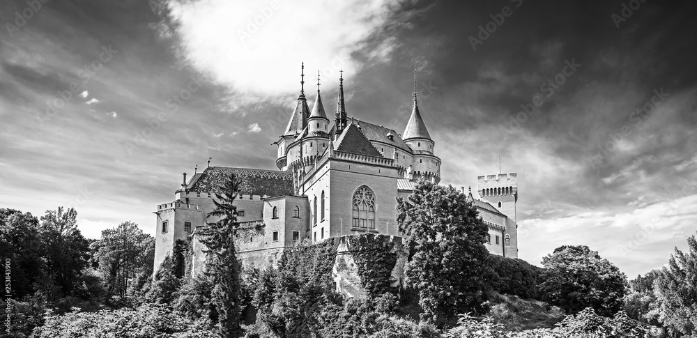 Bojnice castle (1103) in beautiful nature of Slovakia