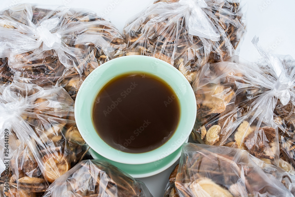 Chinese herbal medicine and fried medicinal soup