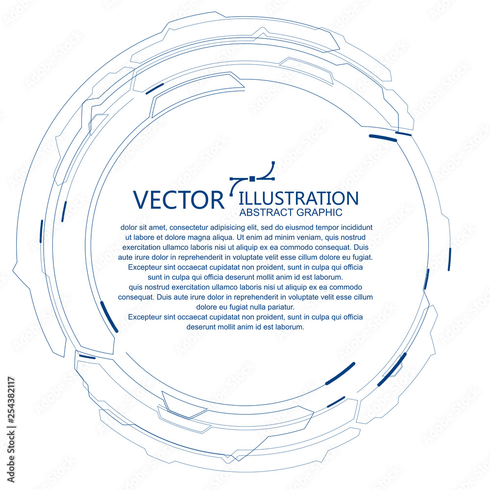 抽象的环形图形，未来主义的技术感，矢量背景。