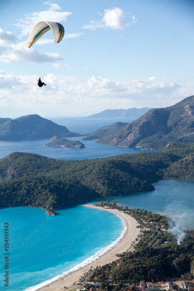 paragliding in mountains