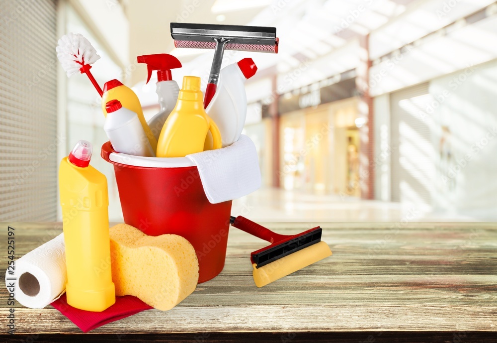 House Cleaning Equipment and Supplies in Bucket