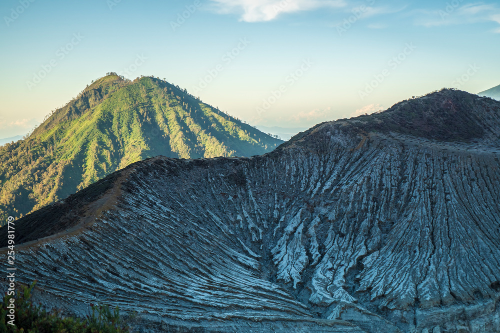 爪哇岛8号Kawah Ijen火山带硫磺火山口湖