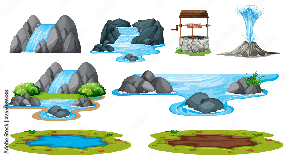 Set of isolated water element