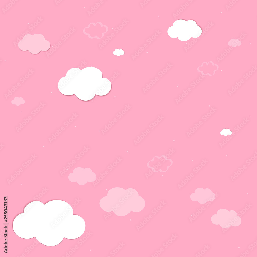 Cloudy pink sky background