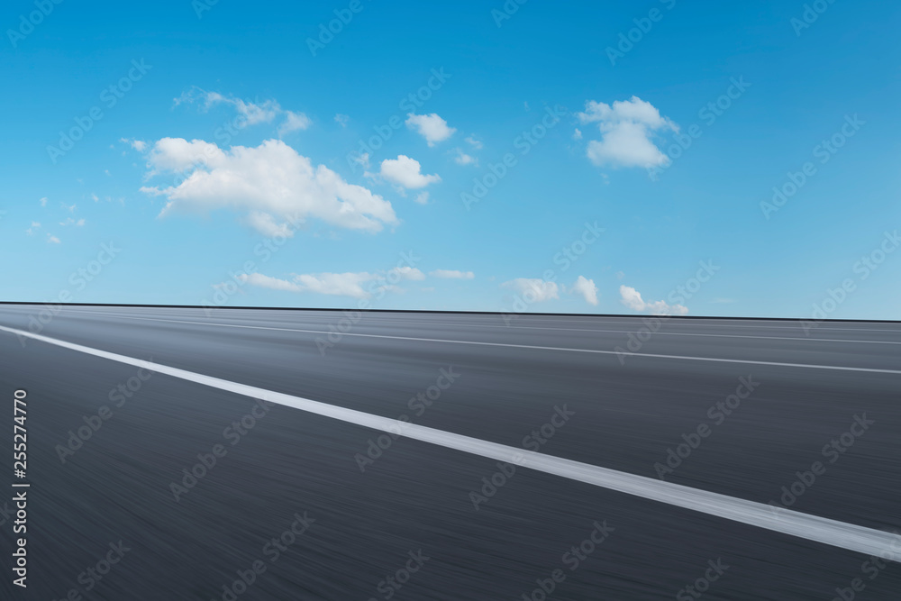 Road surface and sky cloud landscape..