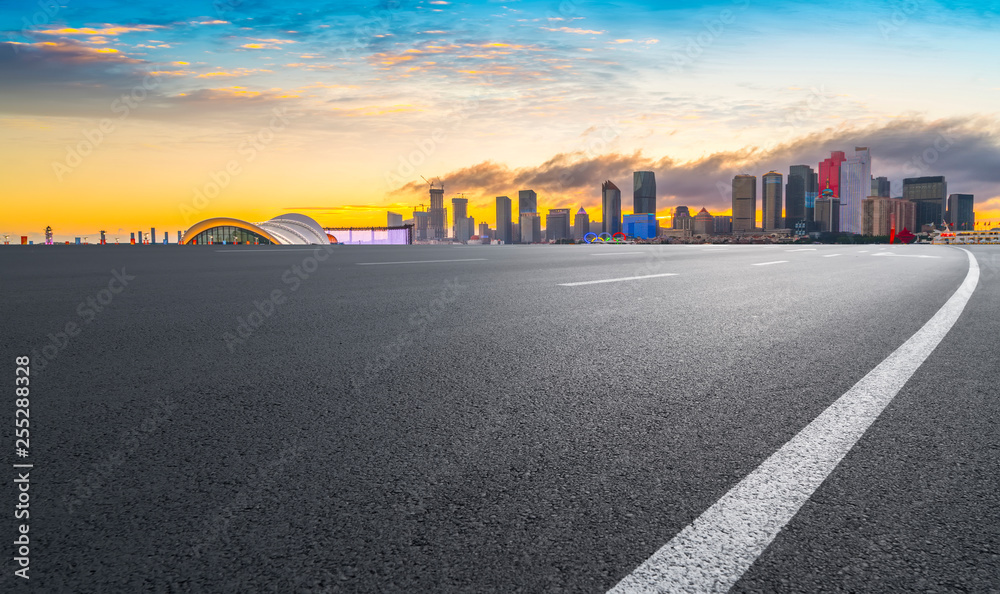 Urban Road, Highway and Construction Skyline..