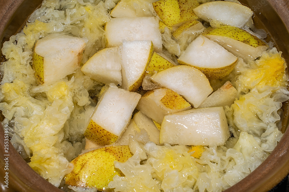 Stuffed Sydney Sugar Tremella Soup in a casserole