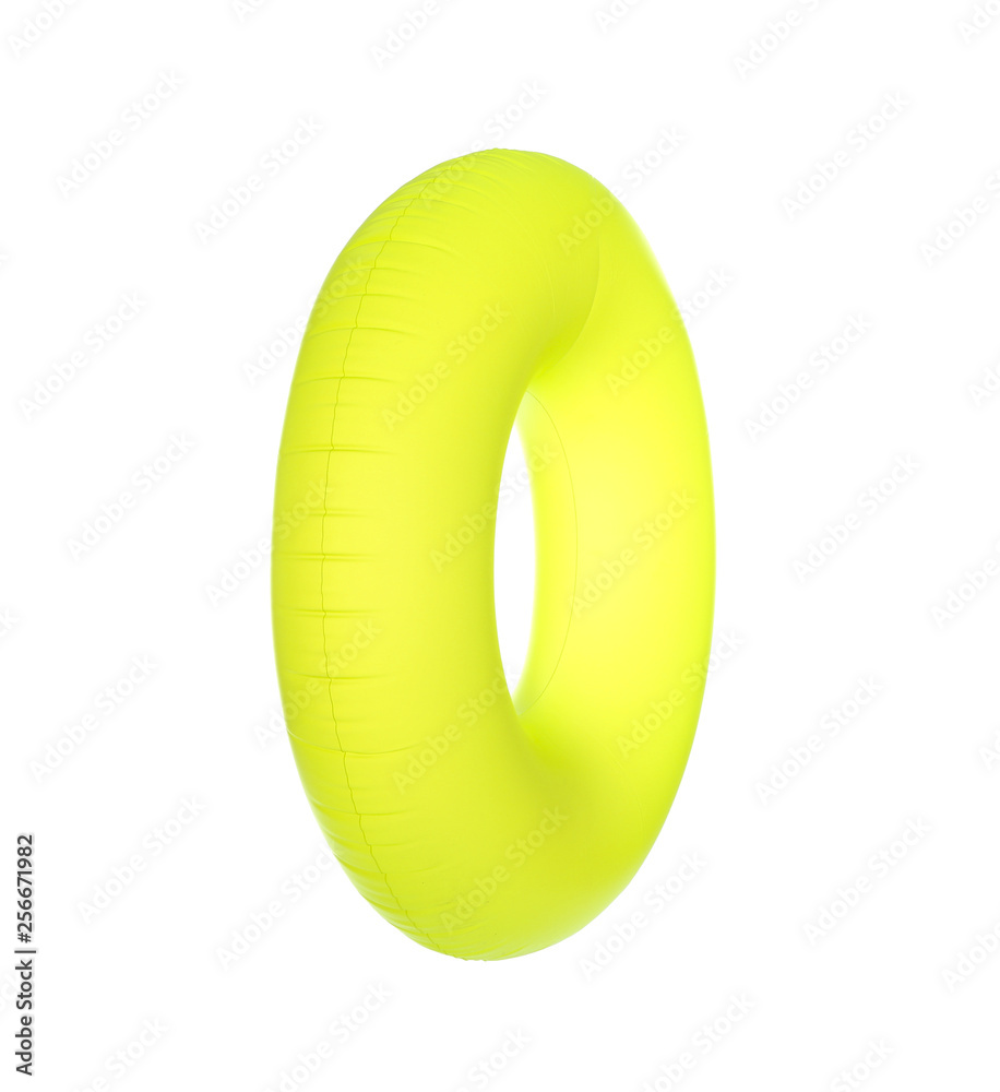 Inflatable ring on white background