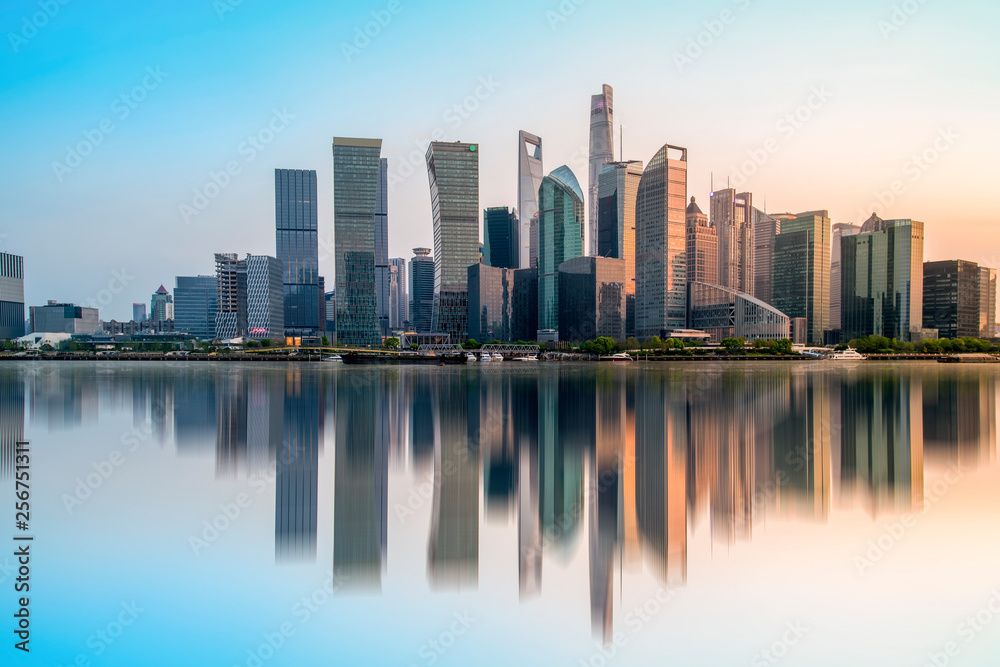 Skyscrapers in the Financial District of Shanghai, China