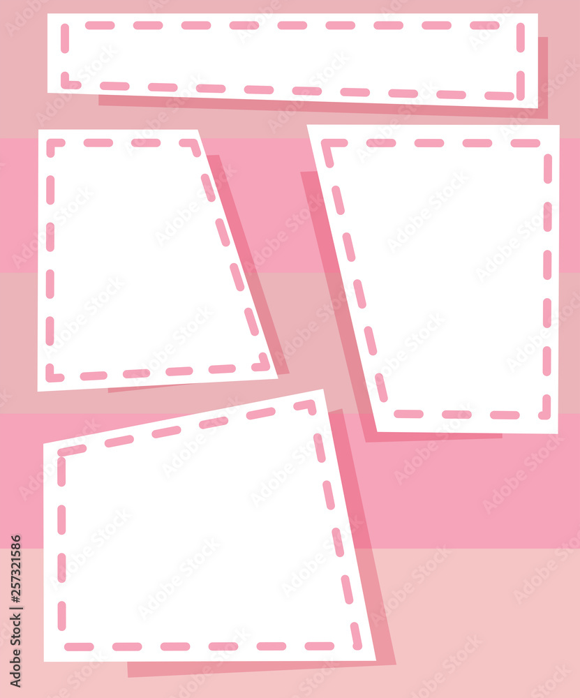 Pink template for writing