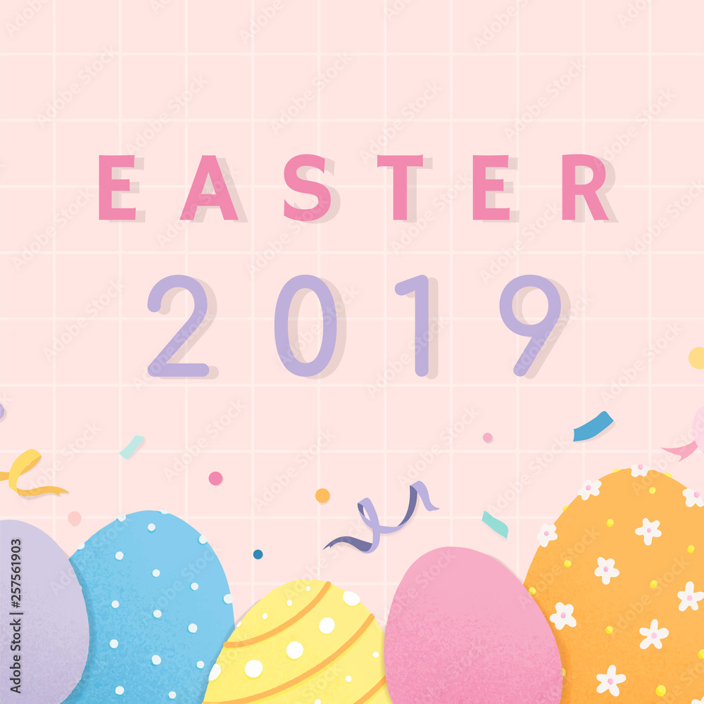 Happy Easter 2019 card design