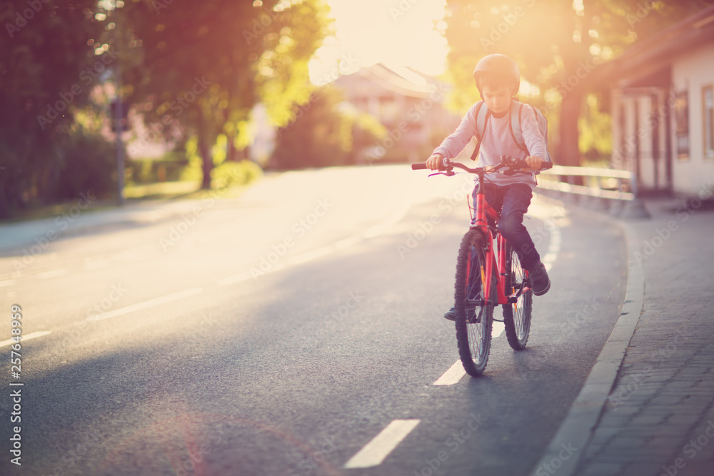 child on a bicycle