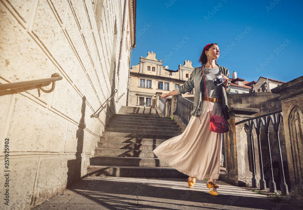 Beautiful girl in Prague