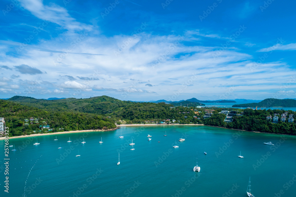 landscape nature scenery view of Beautiful tropical sea with Sea coast view in summer season image b